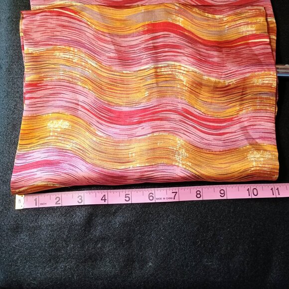 NWT: Fingmian Sze see desc. Multicolor 100% Mulberry Silk Scarf Shawl Wrap - Picture 7 of 8